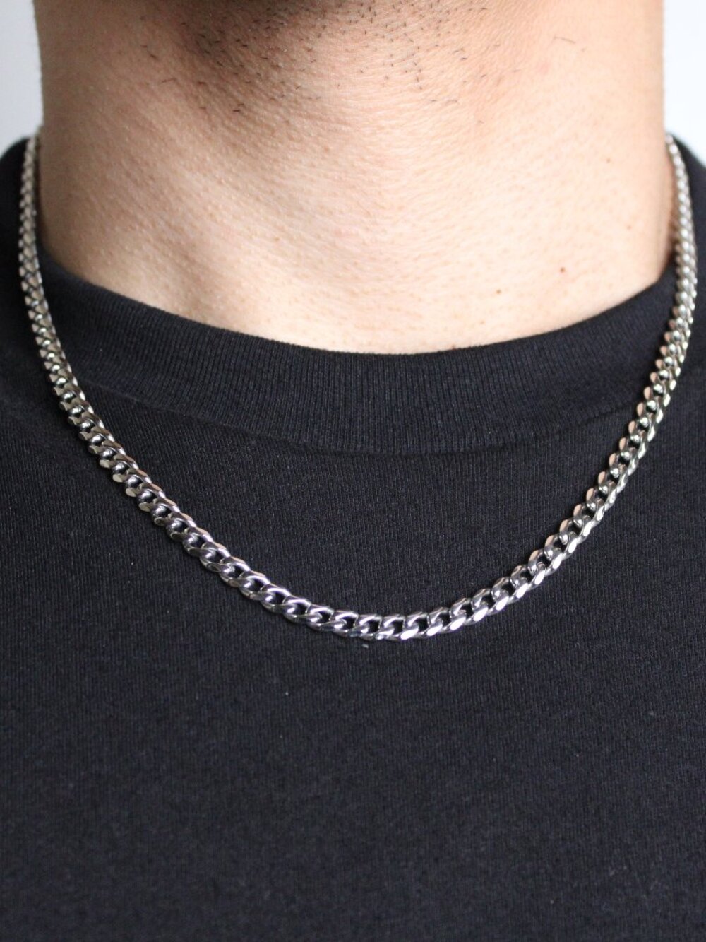 5mm Cuban Link Chain 24" Stainless Steel